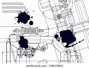Black Ink. Blots. Mechanical. Instrument-making