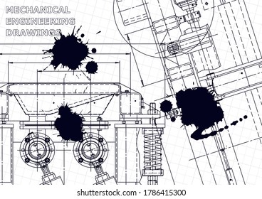 Black Ink. Blots. Mechanical. Instrument-making