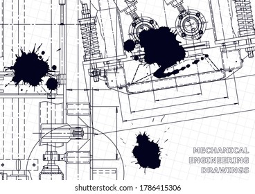 Black Ink. Blots. Mechanical. Instrument-making