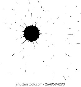 Taches d'encre noire sur fond blanc. Éclaboussures d'encre. Arrière-plan grunge. Illustration vectorielle. 
