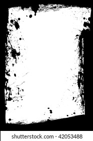 Black ink border with white copy space center