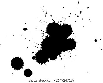black ink brush drop splatter splash artistic
