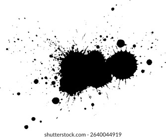 black ink brush dropped splatter splash artistic
