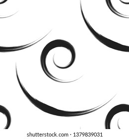 Black ink brush grunge square, brush strokes elements. Can be used as a finished illustration or as a seamless background / pattern. 