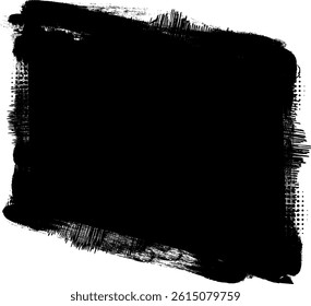 black ink brush painting blank banner label panel artistic