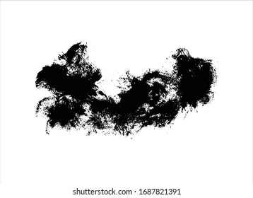 black ink brush stroke background