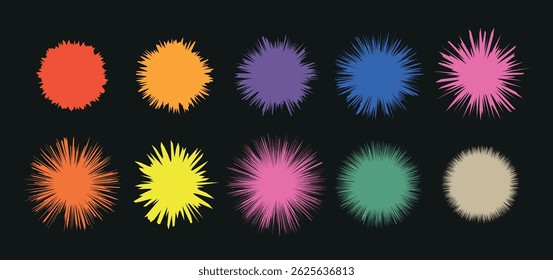 Black Ink Brush Stroke Collection: Vector Lines, Circles, Frames, and Grunge Borders