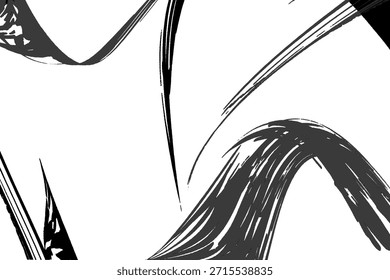 black ink brush stroke effect frame