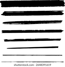 Pinselstrichlinien für schwarze Tinte