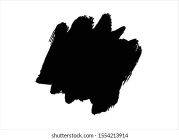 black ink brush stroke paint background vector