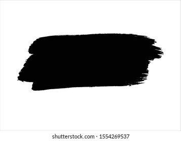 black ink brush stroke paint background vector