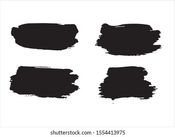 black ink brush stroke paint background vector