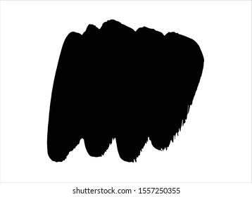 black ink brush stroke paint background vector