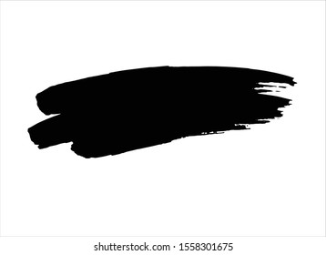 black ink brush stroke paint background vector