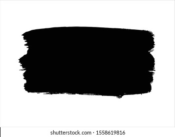 black ink brush stroke paint background vector