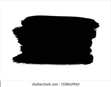 black ink brush stroke paint background vector