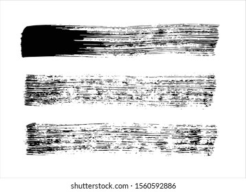 black ink brush stroke paint background vector