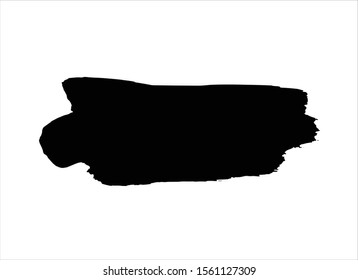 black ink brush stroke paint background vector