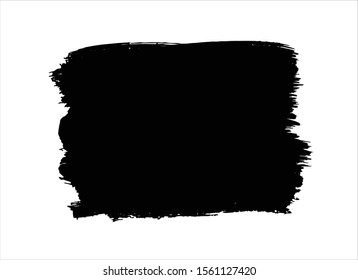 black ink brush stroke paint background vector