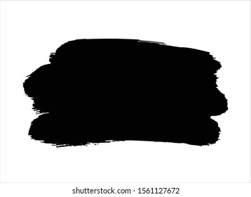black ink brush stroke paint background vector