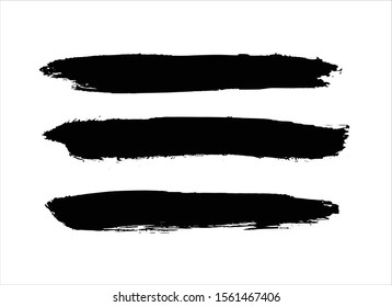 black ink brush stroke paint background vector