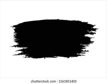 black ink brush stroke paint background vector