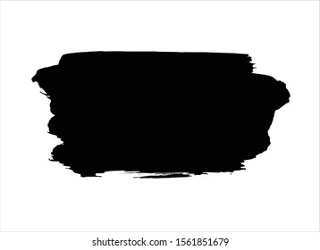 black ink brush stroke paint background vector