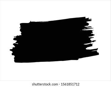 black ink brush stroke paint background vector