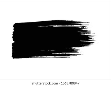black ink brush stroke paint background vector