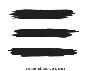 black ink brush stroke paint background vector