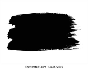 black ink brush stroke paint background vector