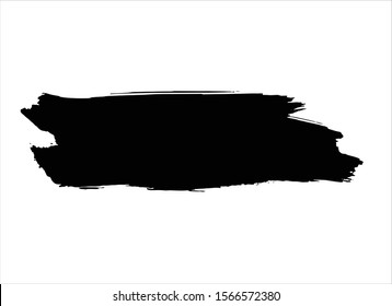 black ink brush stroke paint background vector
