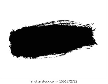 black ink brush stroke paint background vector