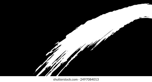 Black ink brush stroke, Black brush splashes isolated on transparent png.eps10