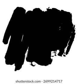 Black ink brush strokes and blobs perfect for grunge-themed design work.