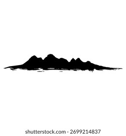 Los trazos de pincel de tinta negra y los blobs crean fondos texturizados para el trabajo de diseño.
