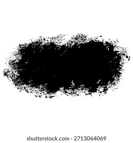 Black ink brush strokes and blobs suitable for grunge backgrounds