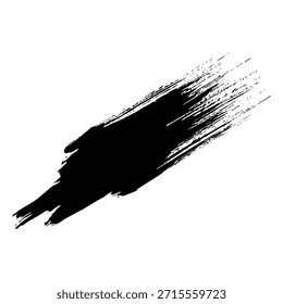 Trazos de pincel de tinta negra y blobs colocados para uso de estilo grunge en el diseño