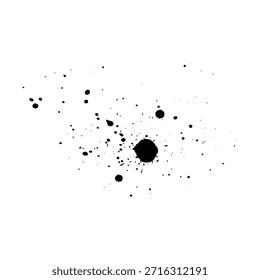 Trazos de pincel de tinta negra y blobs para crear una textura versátil para el uso del diseño