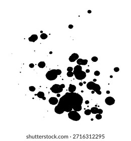 Trazos de pincel de tinta negra y blobs para crear un diseño texturizado para fondos