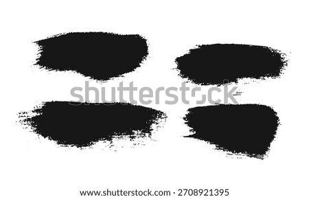 Black Ink Brush Strokes Collection
