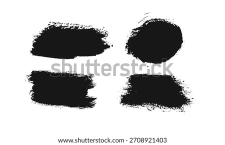 Black Ink Brush Strokes Collection
