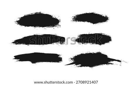 Black Ink Brush Strokes Collection