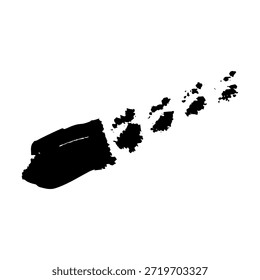 Trazos de pincel de tinta negra para crear un fondo grunge para el uso del texto