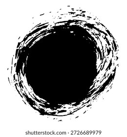 Traçados de pincel em tinta preta para criar um plano de fundo para projetos de estilo grunge