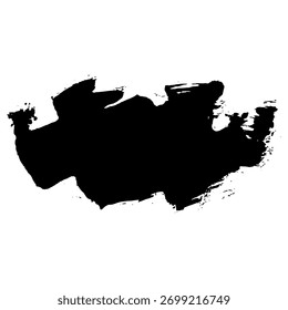 Black ink brush strokes created by hand are ideal for unique backgrounds.