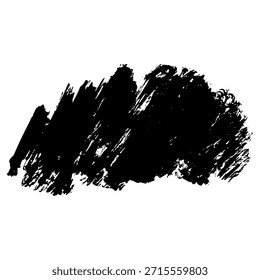 Los trazos de pincel de tinta negra forman una mezcla de Formas negras para uso de diseño