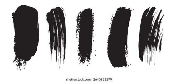 Black Ink Brush Strokes Free Texture Images.