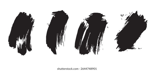 Black Ink Brush Strokes Free Texture Images.