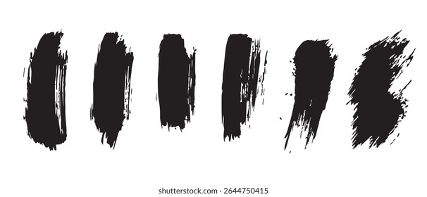 Black Ink Brush Strokes Free Texture Pack.